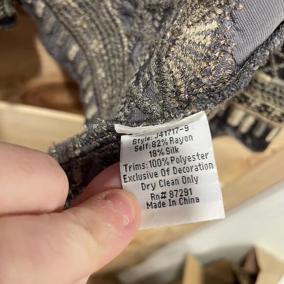 Johnny Was Meri Floral Embroidered Velvet Kimono Size Small - Picture 3 of 5